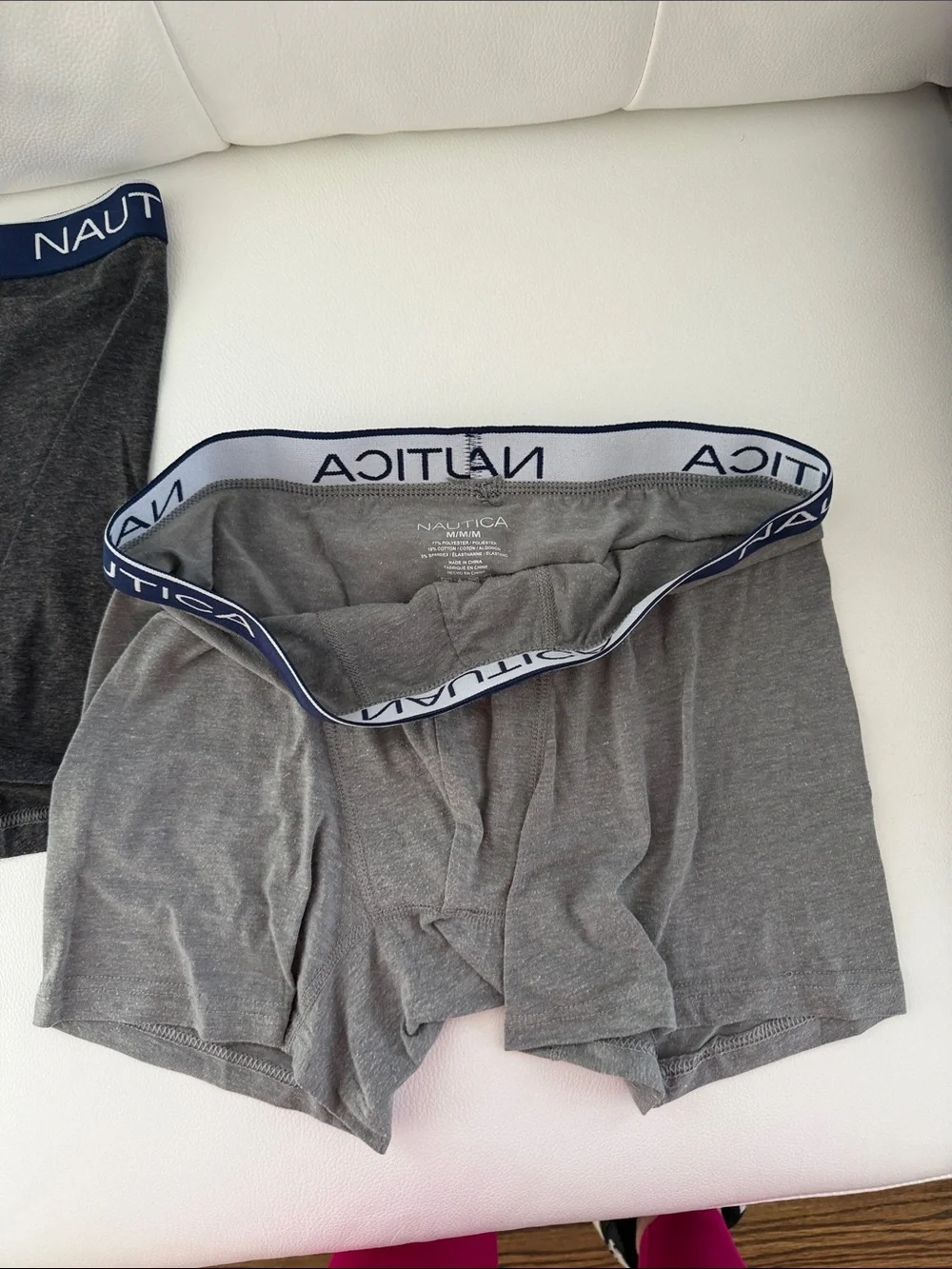 Nautica Men's Boxer Briefs 3-Pack in Teal, Charcoal & Light Gray